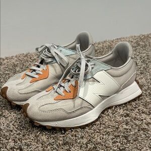 New Balance Gray and Orange Athletic Shoes